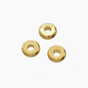 Copper Heishi Spacer Beads Gold Plated, approx 5mm