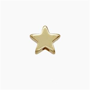 Copper Star Beads Gold Plated, approx 8mm