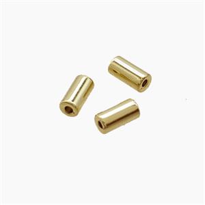Copper Tube Beads Gold Plated, approx 3x6mm