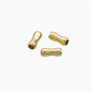 Copper Tube Beads Gold Plated, approx 2.5x6mm