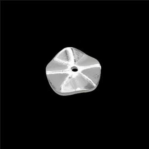 Copper Circle Spacer Beads Wave Shiny Silver, approx 10mm