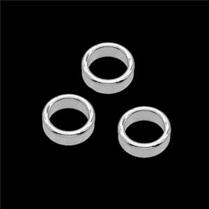 Copper JumpRings Connector Shiny Silver, approx 8mm