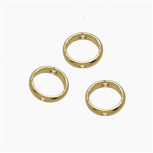 Copper Rings Beads Gold Plated, approx 8mm