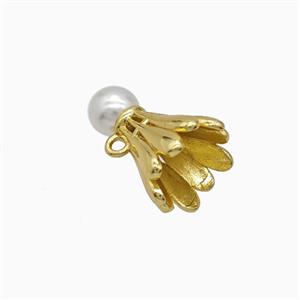 Copper Badminton Pendant Pave Resin Sports Gold Plated, approx 11-17mm