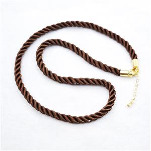 Chocolate Nylon Wire Necklace, approx 5mm, 40-45cm length