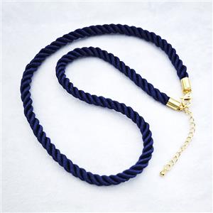 Darkblue Nylon Wire Necklace, approx 5mm, 40-45cm length