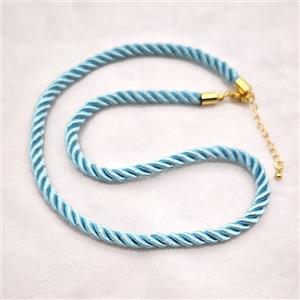 Blue Nylon Wire Necklace, approx 5mm, 40-45cm length