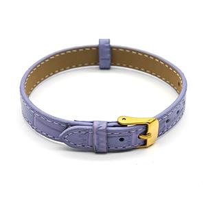 Lavender PU Leather Strap Bracelet, approx 10mm, 21cm length
