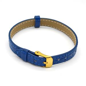 Royalblue PU Leather Strap Bracelet, approx 10mm, 21cm length