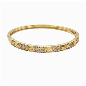 Copper Bracelet, Gold Plated, approx 5.5mm, 50-55mm dia