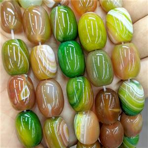 Natural Agate Barrel Beads Dye, approx 13-18mm