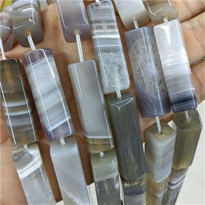 Natural Gray Agate Druzy Cuboid Beads, approx 12-40mm