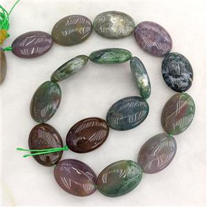 Indian Agate Oval Beads Multicolor, approx 18-25mm