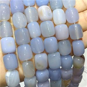 Lt.blue Agate Cuboid Beads Dye, approx 13-15mm