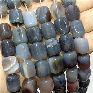 Gray Agate Cuboid Beads Dye, approx 13-15mm