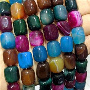 Agate Cuboid Beads Dye Mix Color, approx 13-15mm