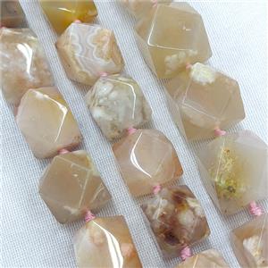 Natural Pink Sakura Agate Beads Cherry Freeform, approx 17-19mm