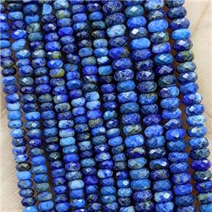 Natural Blue Lapis Lazuli Beads Faceted Rondelle, approx 2x4.7mm