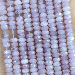 Natural Lavender Chalcedony Beads Faceted Rondelle, approx 2x4mm