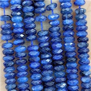 Natural Blue Kyanite Beads Faceted Rondelle, approx 2x4.7mm