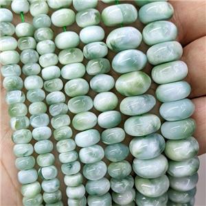 Natural Brazilian Peacock Angelite Beads Green Smooth Rondelle, approx 8mm