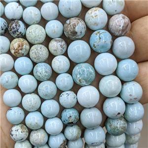 Natural Blue Opal Beads Smooth Round, approx 8mm