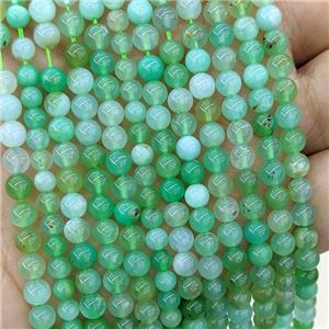 Natural Green Australian Chrysoprase Beads Smooth Round, approx 4.8mm