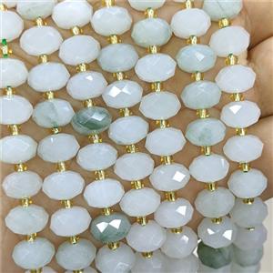 Natural Chinese Nephrite Jade Beads Faceted Rondelle, approx 6-10mm