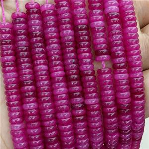 Jade Heishi Beads Fuchsia Dye, approx 6mm