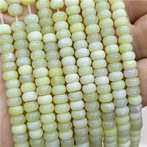 Natural New Mountain Jade Beads Smooth Rondelle Green, approx 6mm