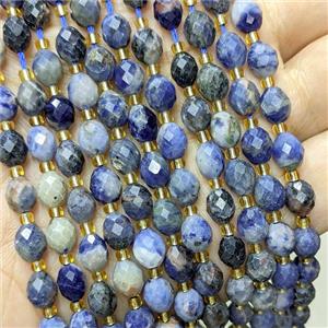 Natural Blue Sodalite Beads Faceted Rice, approx 6-8mm