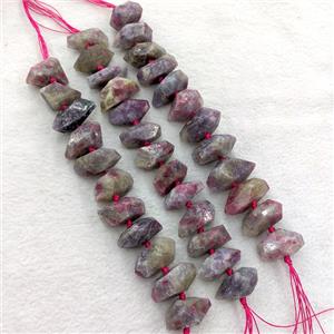 Natural Pink Tourmaline Nugget Beads Rubellite Freeform, approx 15-30mm