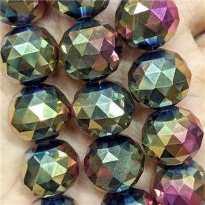 Crystal Glass Beads Faceted Round Electroplated, approx 20mm dia