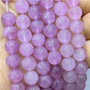 Sponge Jade Beads Lavender Dye Smooth Round, approx 6mm dia