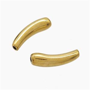 Stainless Steel Tube Beads Gold plated, approx 4-21mm