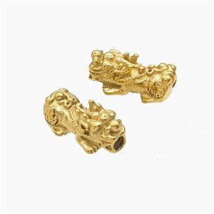 Stainless Steel Pixiu Beads Gold plated, approx 7-15mm