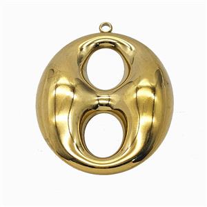 Soda Pop Pull-tab Charms Stainless Steel Pendant Gold Plated, approx 33-40mm