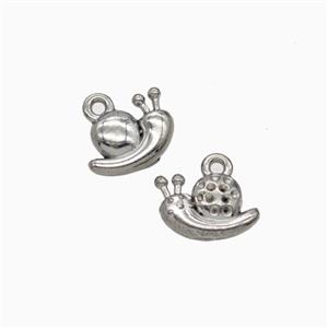 Raw Stainless Steel Snail Pendant, approx 6-10mm