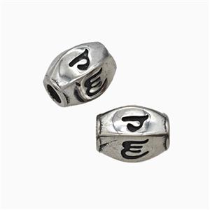 Raw Stainless Steel Barrel Beads Large Hole, approx 10-11mm, 3mm hole