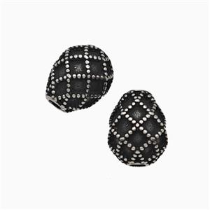 Stainless Steel Teardrop Beads Antique Silver, approx 8-10mm