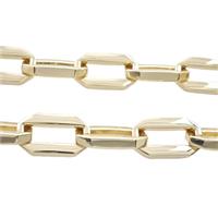 Aluminium Chain Duck Matte Gold, approx 13-22mm