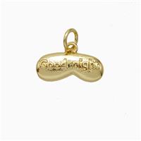 Copper Pillows Pendant Good Night Gold Plated, approx 6-15mm