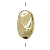 Copper Twist Beads Gold Plated, approx 9-16mm
