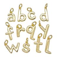 Copper Alphabet Pendant Gold Plated Mixed Letters, approx 12-22mm