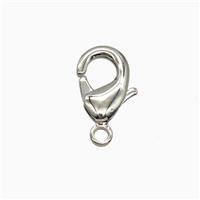 Copper Lobster Clasp Platinum Plated, approx 12mm
