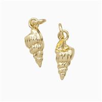 Conch Charms Copper Shell Pendant Gold Plated, approx 5-10mm