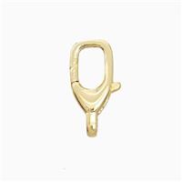 Copper Lobster Clasp Gold Plated, approx 8-12mm