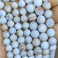 Blue Botswana Jade Beads Dye Smooth Round, approx 8mm dia