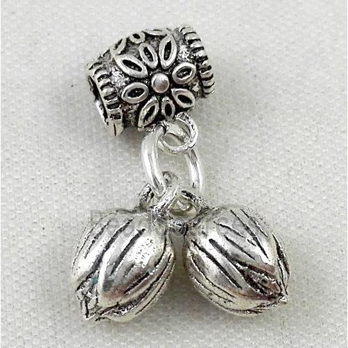 Thailand Sterling Silver bead, antique silve