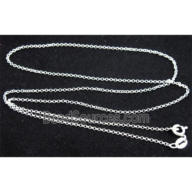 Sterling Silver necklace, o-ring chain